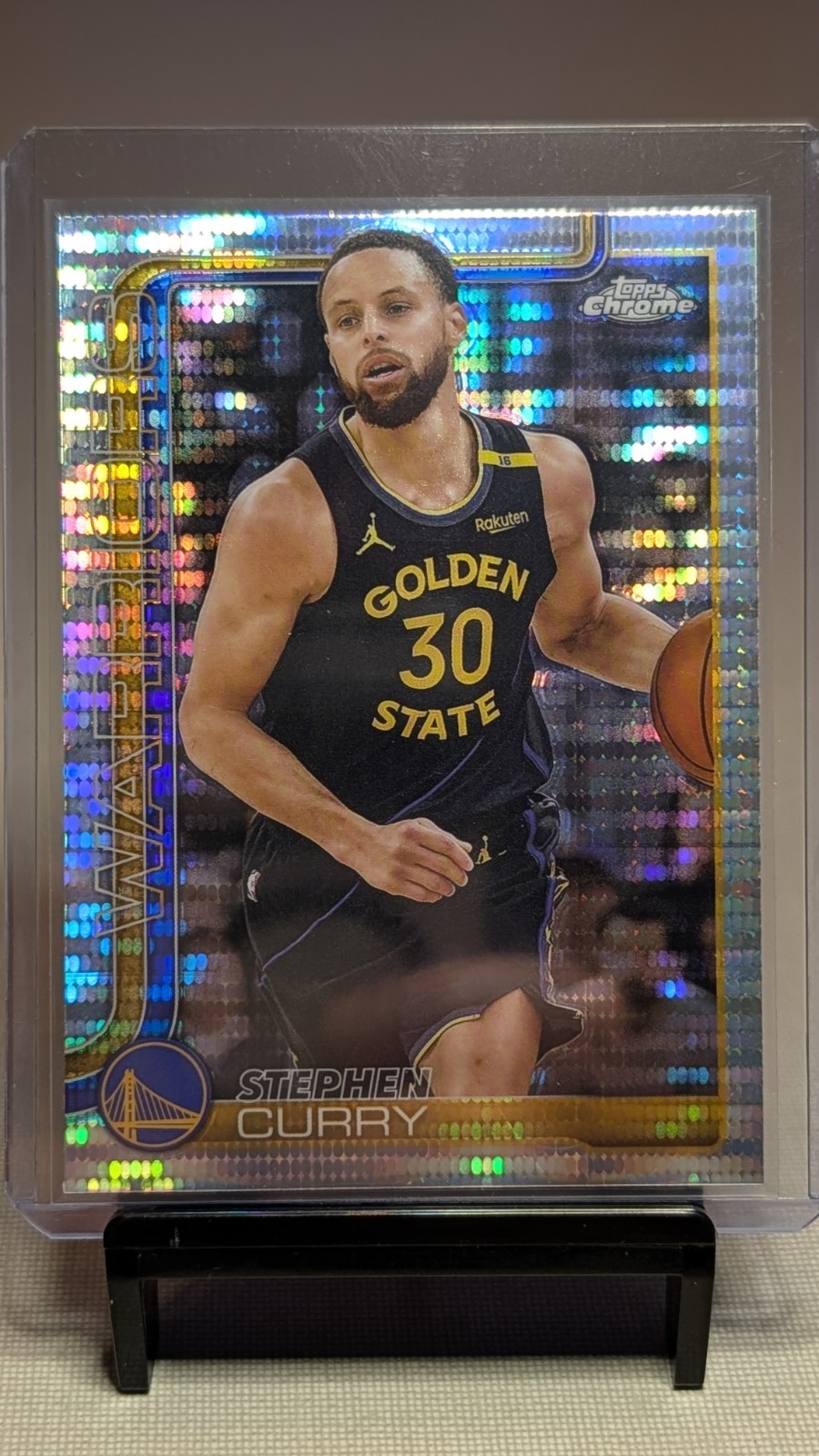 2025-26 Topps Chrome Stephen Curry #201 Pulsar Refractor Parallel Warriors