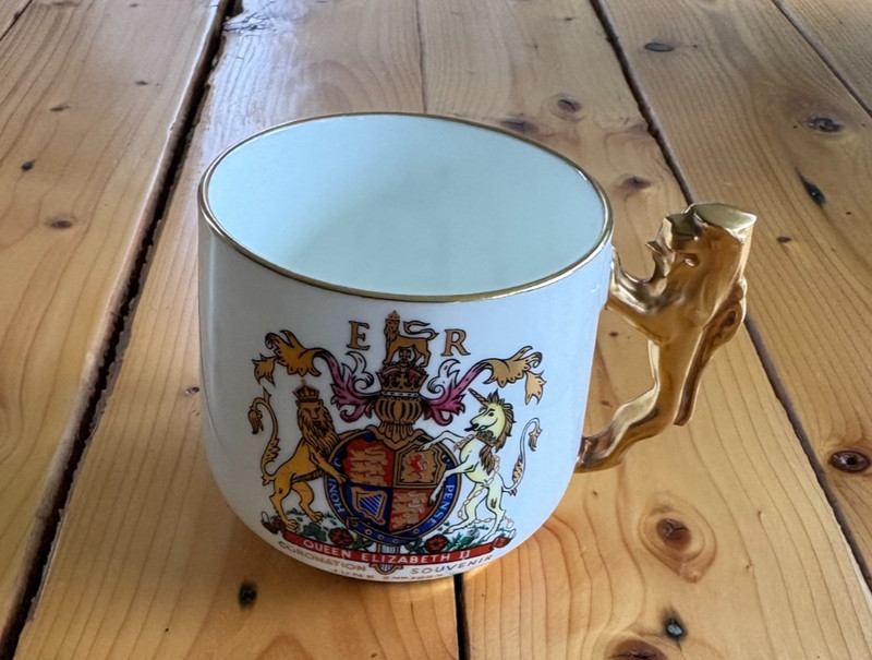 Paragon Queen Elizabeth II 1953 Coronation Fine Bone China Cup with Lion Handle