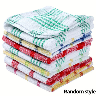 12 Pcs Kitchen Dish Cloths Cotton Super Cleaning Absorbency Towel Washing Rags