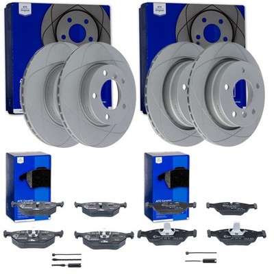 ATE PowerDisc BREMSSCHEIBEN + BELÄGE VORNE + HINTEN passend für BMW 3er E36