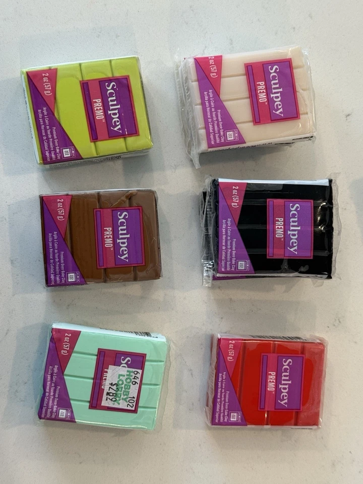 Lot Of 30- 2oz Sculpey Premo Polymer Clay In Various Colors w/ FREE Clay Roller - Image 2 of 4