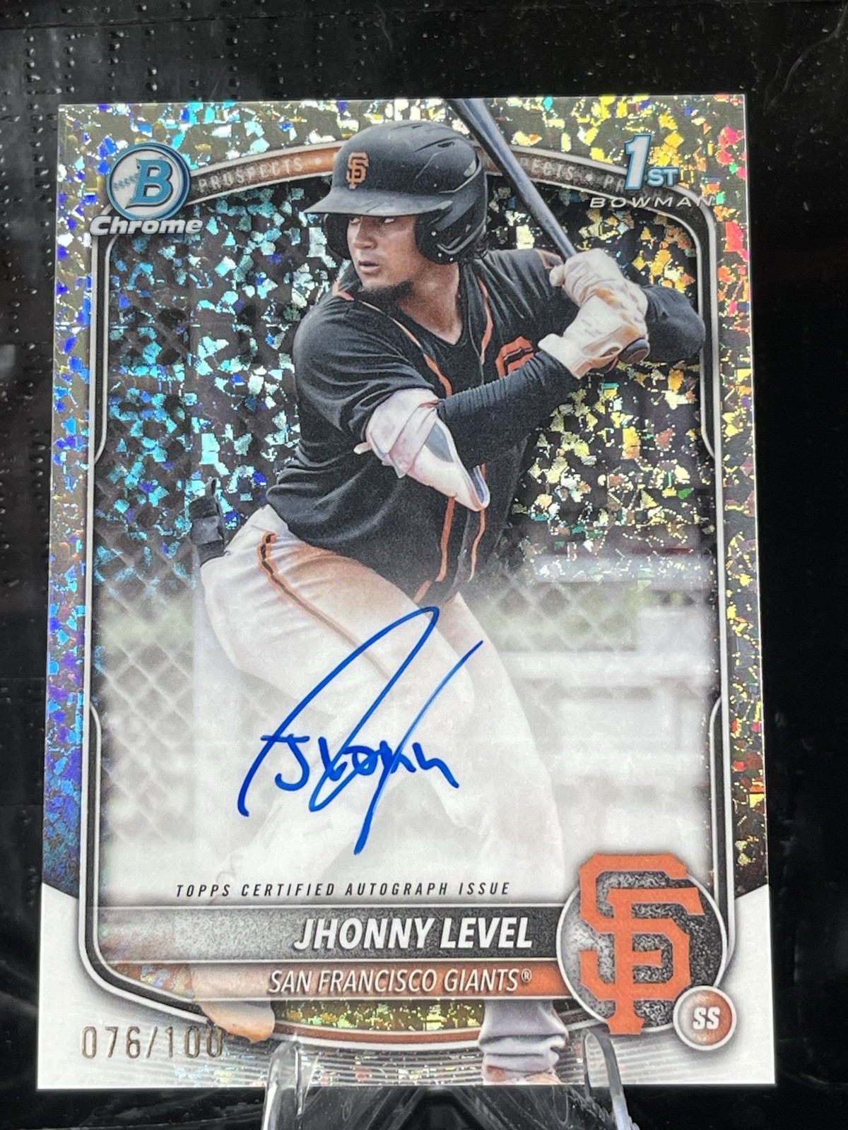 2025 Bowman - Chrome Prospect Autographs Jhonny Level #CPA-JL Mini-Diamond /100