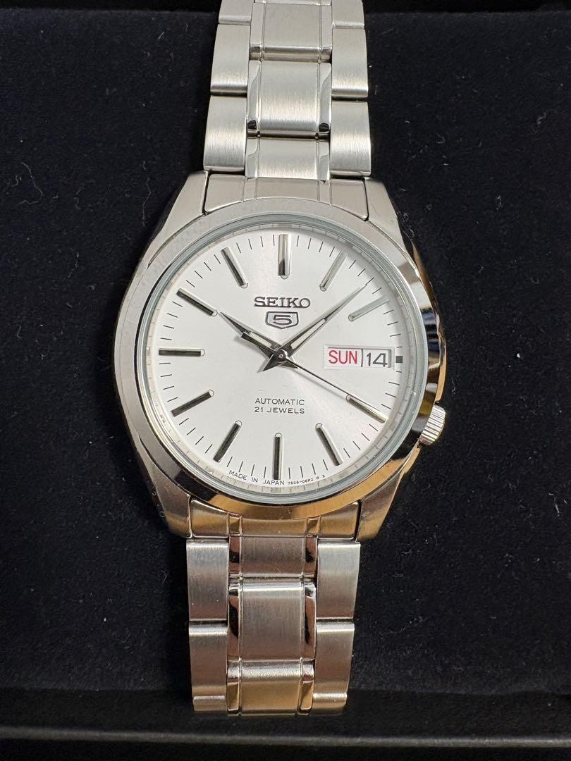 SEIKO 5 SNKL41J1 7S26 Day Date Men's Automatic Round Silver 37mm