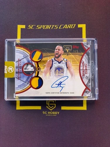 25-26 Topps 3 Basketball Sealed Veteran 3 Patch Auto Red 1/5 Stephen Curry FCMD