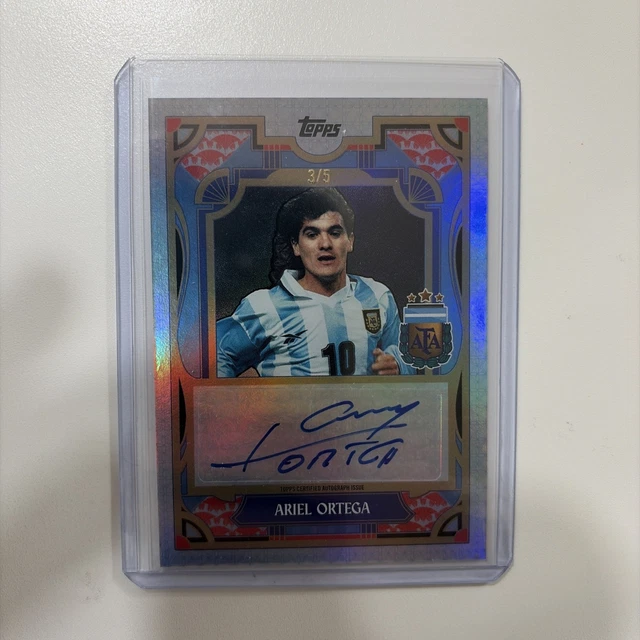 Topps 2024-25 Argentina Team Set Ariel Ortega Tango Auto Autograph Card 3/5