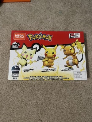 MEGA Construx Pokémon Pikachu Evolution Trio Pichu Raichu 621 GYH88