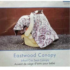 NEW Carseat Canopy Infant Carrier Car Seat Cover Blanket Brown Pink Floral Minky