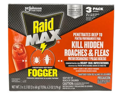Raid Max Concentrated Indoor Bug Killer Fogger - 2.1oz/3cans