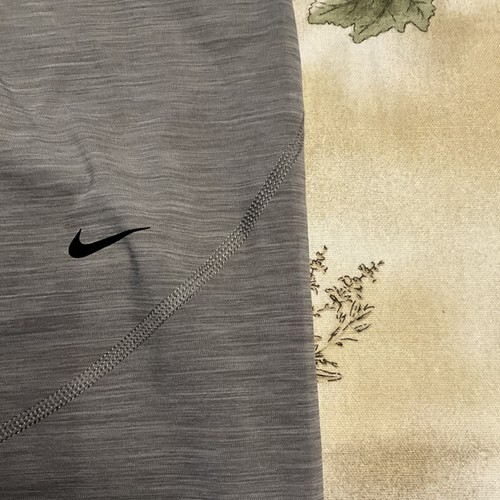 Nike Pro Women's Sz L. Pro 365 Gray Mid Rise Full Length Leggings CZ9779-014 - Picture 2 of 4