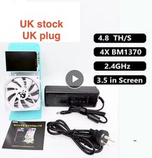 Bitaxe NerdQaxe++ 4Pcs BM1370 ASIC Chip 4.8TH/s Home Solo BTC Lottery Miner*