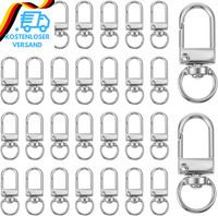 30 StüCk Mini Klein Karabiner SchlüSselanhäNger, Drehbar Klein Karabinerhaken Mi