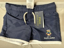 Polo Ralph Lauren Boys' Polo Bear Swim Trunks size 3 NWT Navy Blue