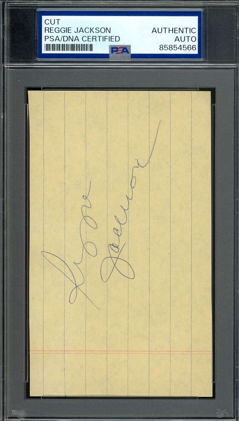 Reggie Jackson PSA DNA Coa Vintage Signed 3x5 Index Card Autograph