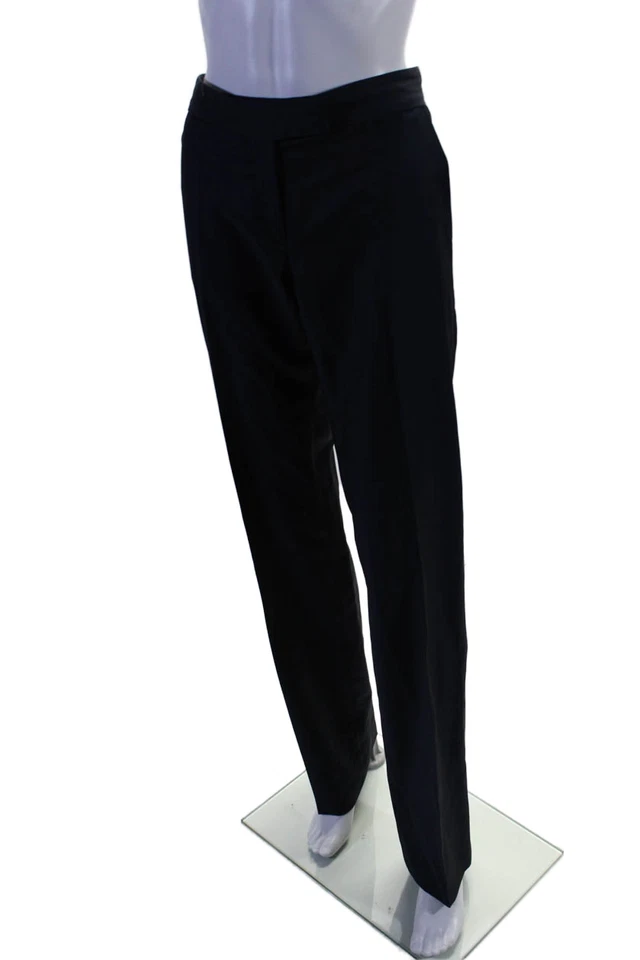 Pantalón Stella McCartney Mujer Lana Frente Plano Pierna Recta Azul Marino Talla 38 Foto 2 de 4