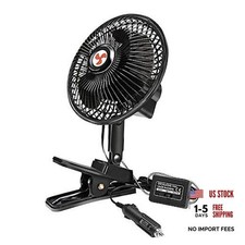 12V Oscillating Car Fan, 6 in, for Truck RV Car,360  Cooling