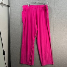 Attitudes by Renee Como Jersey Regular Wide Les Pants Fusion Fuchsia, X-Large
