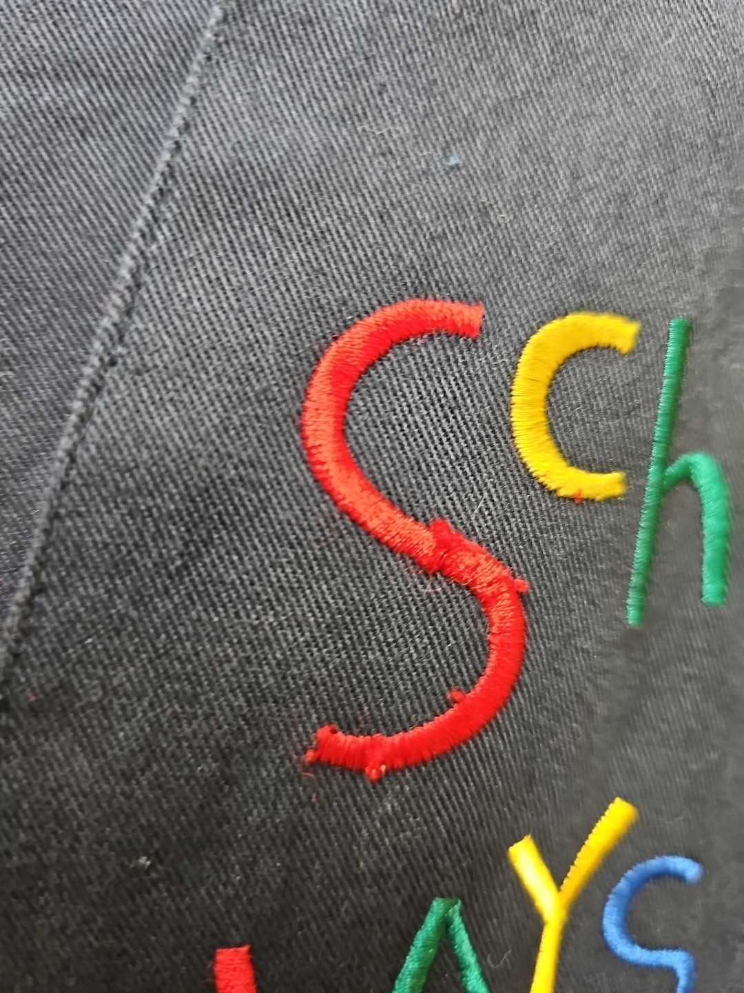 Vtg Embroidered School Days Patchwork Design Vest… - image 11