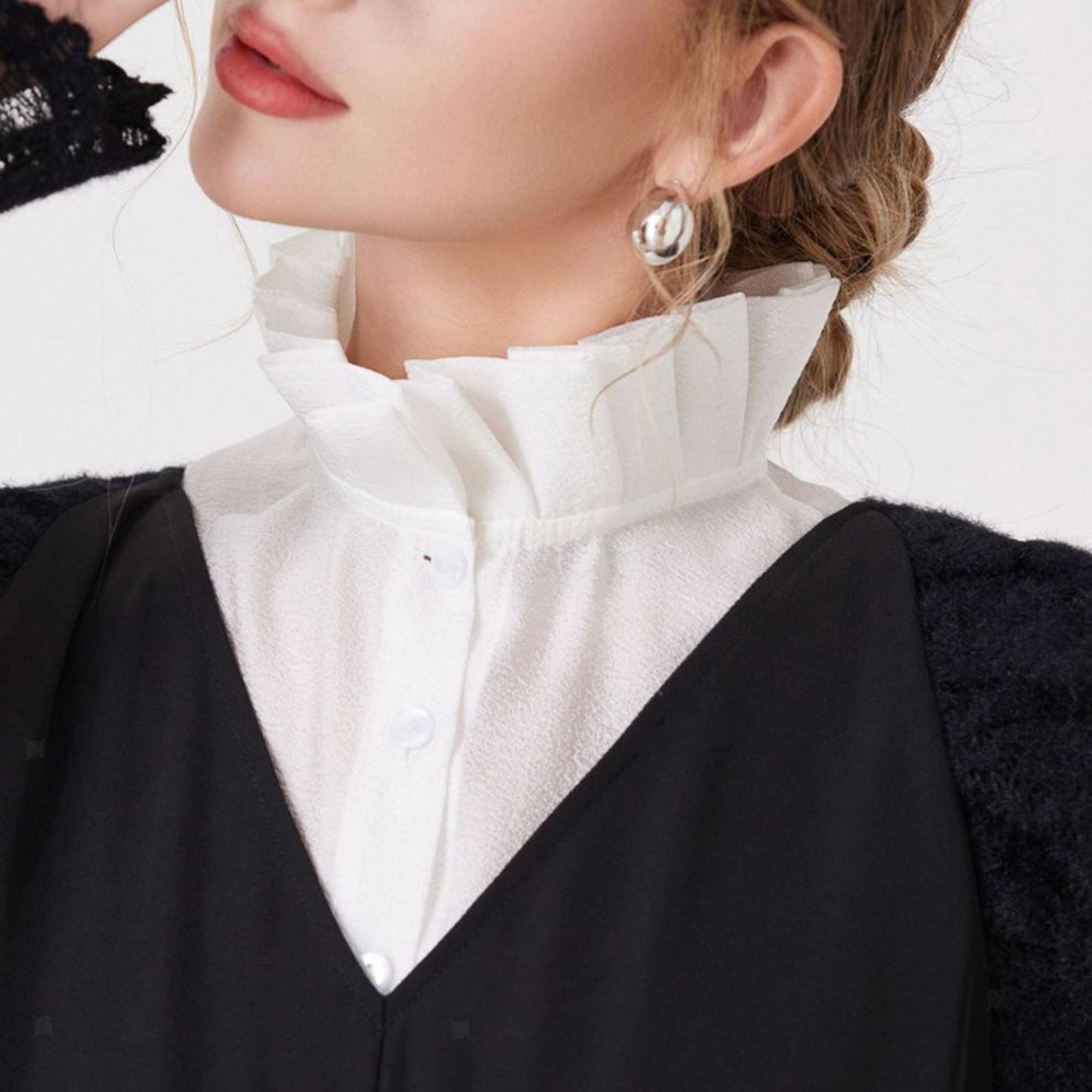 Women Fake Collar Easy to Wear Fashionable Half Shirt Blouse False Collar