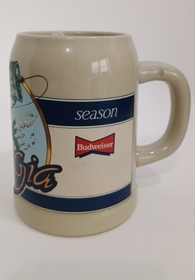 Vintage Barware Budweiser Mug Stien Georgia Fishing Series 1991 West Germany