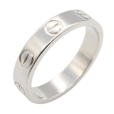 Cartier ミニLOVEリング 18KWG 49mm 9号 CARTIER Mini Love Ring 18KWG White Gold Used Women US size #4.24