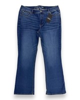 Ulla Popken Damen Bootcut Jeans Gr. 24 ( 48 KurzgrößE ) Weites Bein Hose Blau