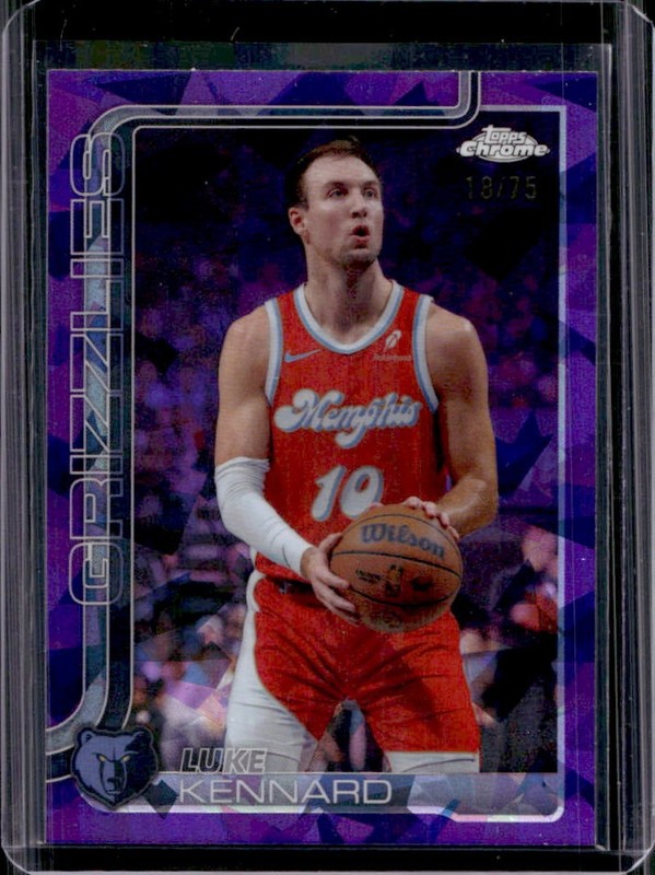 2025-26 Topps Chrome Sapphire Luke Kennard Purple Refractor #/75 Grizzlies