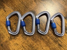 BLACK DIAMOND Hotforge Screwgate Locking Carabiner 4 Pack for Rock Climbing