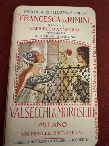 VTG 1917 Valsecchi e Morosetti Milano Perfume Card Calendar Advertisement Book