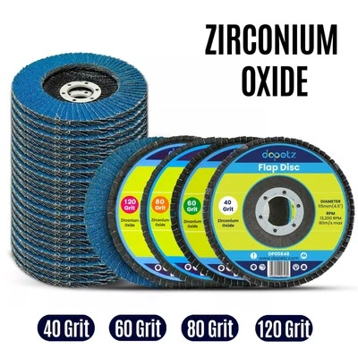 LEVOX FLAP GRINDING SANDING DISCS 115mm 4.5" 40 60 80 120 GRIT ANGLE WHEEL