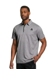 Reebok Mens Performance Polo Shirt Large Sleet Heather Gray Golf Activewear NWT
