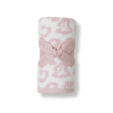Barefoot Dreams CozyChic in The Wild Baby Blanket, Dusty Rose/Cream, One Size