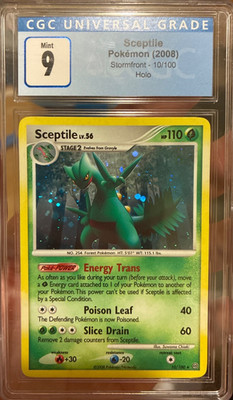 CGC 9 Sceptile 10/100 Stormfront Holo PSA BGS Rare Blue Label Vintage