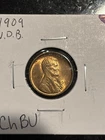 1909 VDB Choice BU RD Lincoln Cent Full Luster, Original Surfaces