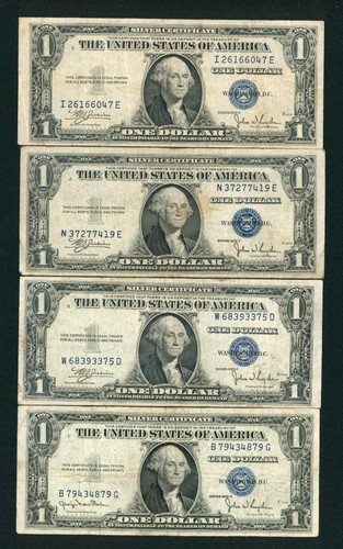 (( 4 NOTES )) $1 1935 Silver Certificate Note ** PAPER CURRENCY AUCTIONS