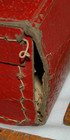 VINTAGE MADE IN US ZONE GERMAN CHILDS OR DOLL CARDBOARD SUITCASE METAL HANDLE — photo 9