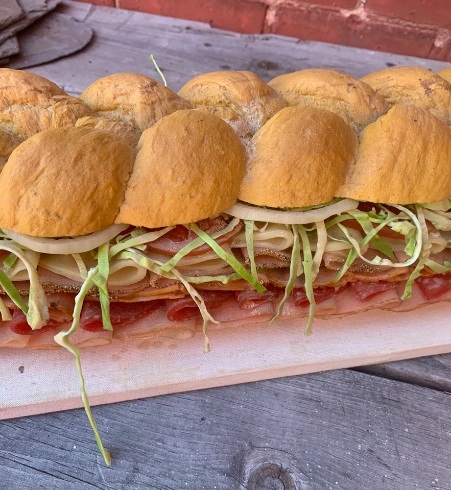 Sub sándwich submarino hoagie utilería de exhibición 37" para fiesta de comida sintética Foto 4 de 4