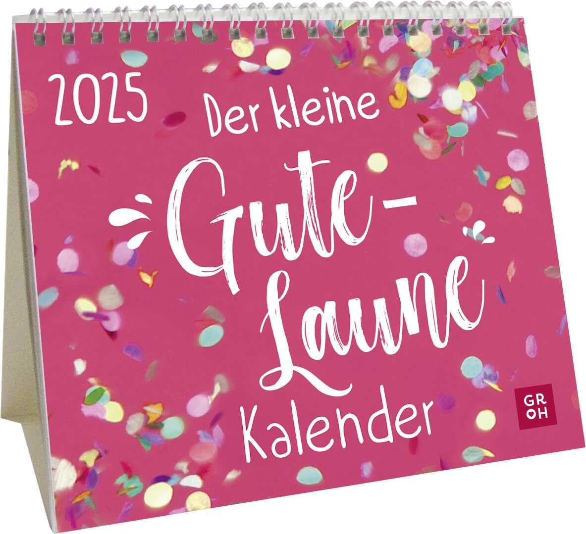 Mini Tischkalender 2025 Gute-Laune-Sprüche mit Monatskalendarium Geschenk für