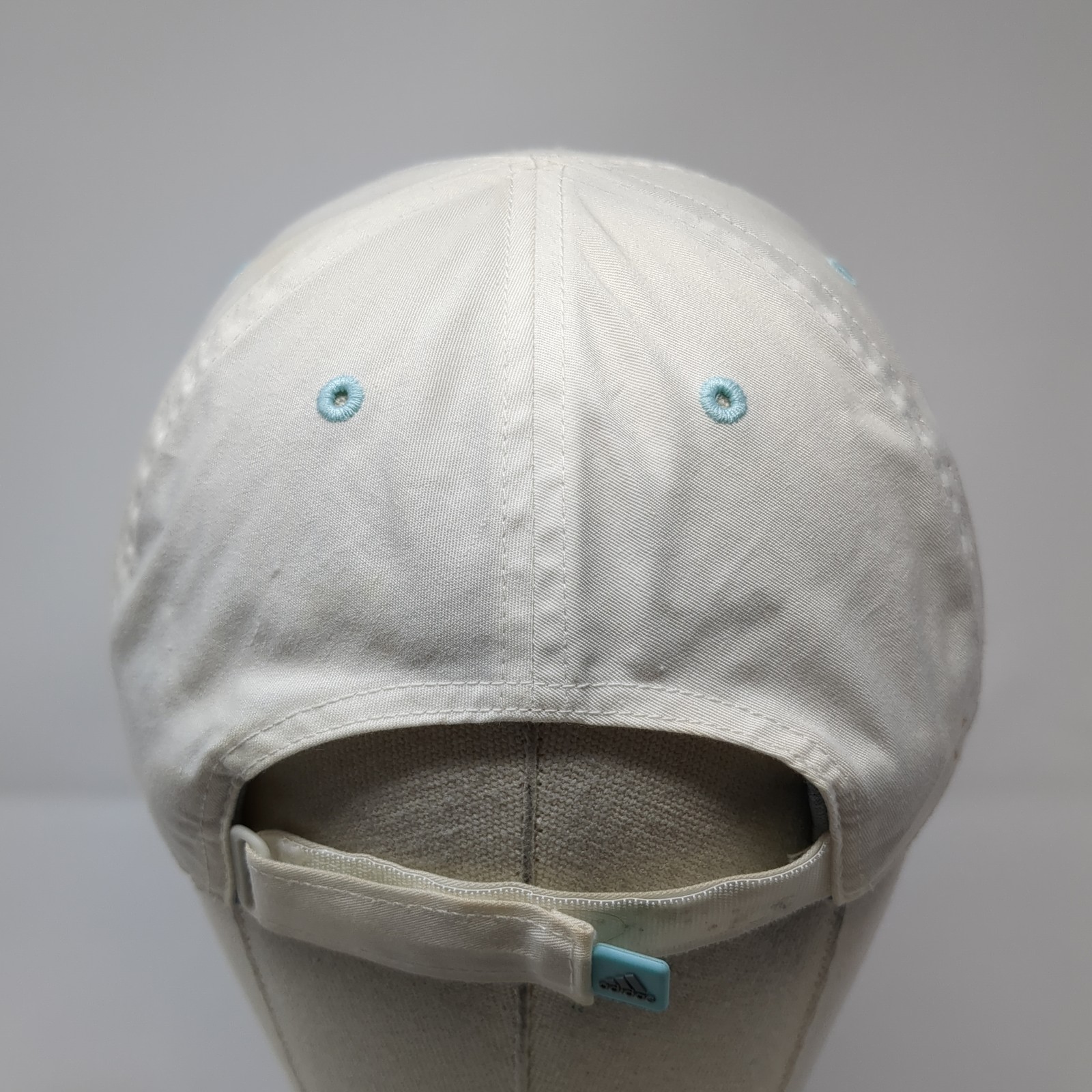 Adidas Strapback Hat Solid White One Size 3 Strip… - image 6