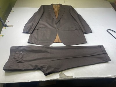 Brioni 2 Pc Suit Brown Wool Cashmere PALATINO 2 Button Jacket Coat / Pants