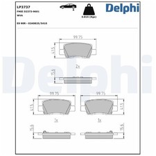 Satz Bremsbeläge Bremsklötze hinten für Hyundai Elantra 7 CN7 Kona SX2 | 2409