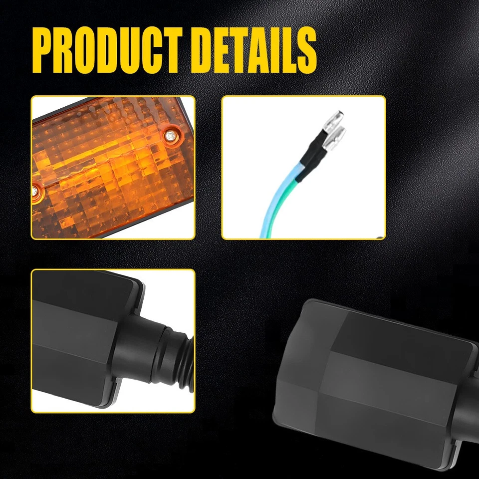 4PCS Turn Signal Lights Indicator Lamps For Yamaha XT350 XT250 XT550 XT600 FZ750 - Image 2 of 4