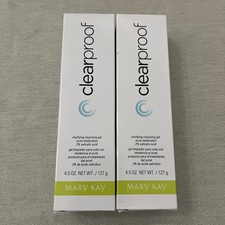 2x Mary Kay Clear Proof CLARIFYING CLEANSING GEL 4.5oz Full Size Tubes NEW