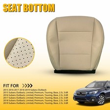 For 2015-19 Subaru Outback Front Driver Perforated Leather Bottom Seat Cover Tan For 2015-19 Subaru Outback Front Driver Perforated Leather Bottom Seat Cover Tan
