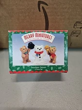 Hallmark Merry Miniatures SNOWBEAR SEASON TEDDY BEARS Christmas 1997 figurines