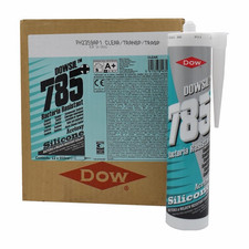 Image of X12 Dowsil 785 Bacteria Resistant Acetoxy Silicone Sealant Clear 310ml