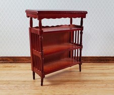Dollhouse 4 Shelf Bookcase Bookshelf Shelves 1:12 Scale Miniature Furniture