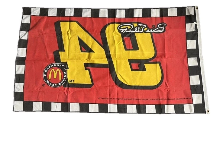 De colección Nascar 1997 McDonald’s Racing Team Bill Elliott #94 35" x 51" bandera Foto 2 de 2