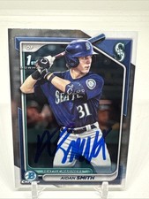 AIDAN SMITH  2024 1st Bowman Chrome #BCP-45 Tampa Bay Rays SIGNED