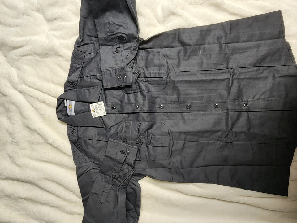 Mens Medium Flying Cross Dark Gray Long Sleeve Uniform Shirt - Image 2 of 4