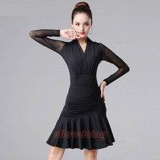 Latin Rumba Samba Tango Rhythm Cha Cha Ballroom Practice Competition Dance Dress